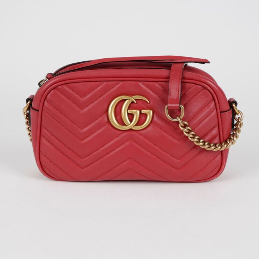 Gg Marmont Small Shoulder Bag Red